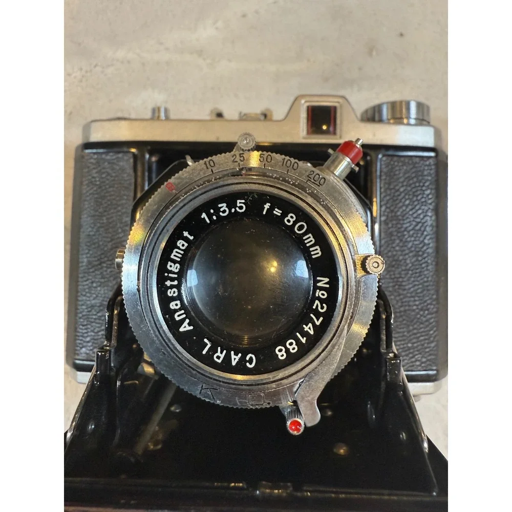 Vintage Carl-6 Model I Folding Camera Carl Anastigmat 1:3.5 80mm Lens with Case